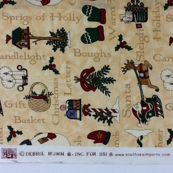 2 YDS Sewing Fabric 'DebbieMummHolidayCheer'44/45" - Picture 3 of 3